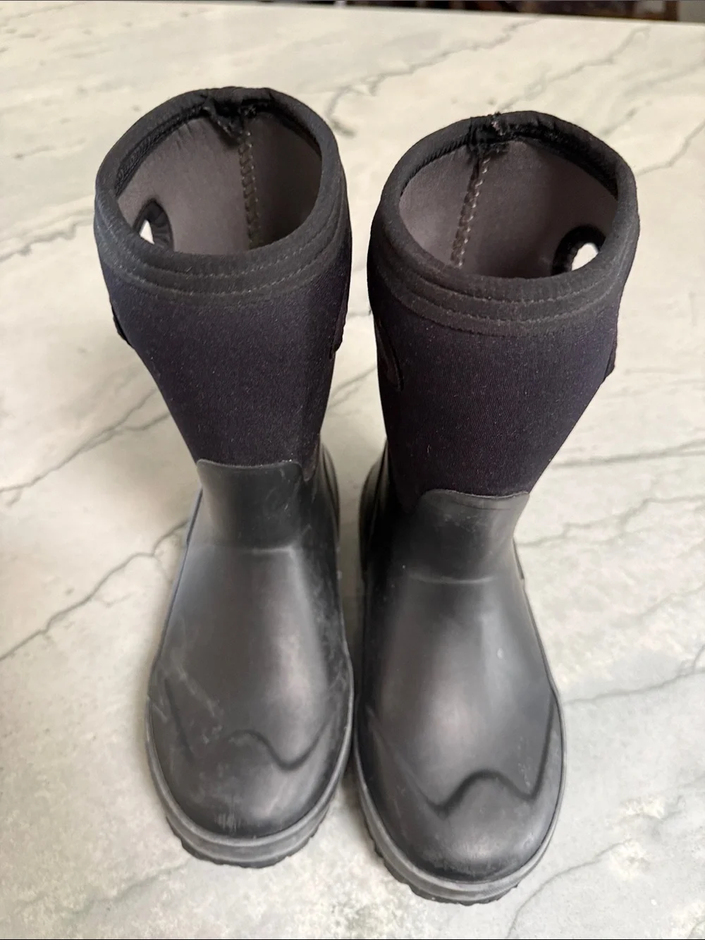 Bogs Kids Black Waterproof Neoprene Rain Boots